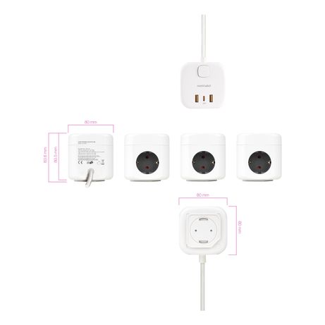 Nanocable Base de enchufe con 3 USB c/ interruptor - Imagen 3 de 4 Nanocable Base de enchufe con 3 USB c/ interruptor - Imagen 3 de 4