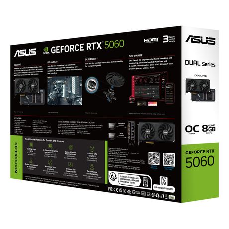 Tarjeta Gráfica AsusGeForce RTX 5060 GDDR7 8GB Multicolour - Imagen 16 de 16 Tarjeta Gráfica AsusGeForce RTX 5060 GDDR7 8GB Multicolour - Imagen 16 de 16