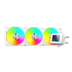 SISTEMA DE REFRIGERACION LIQUIDA MARS GAMING MLVISION360W BLANCO 3x120mm ARGB TPD 500W PANTALLA LCD