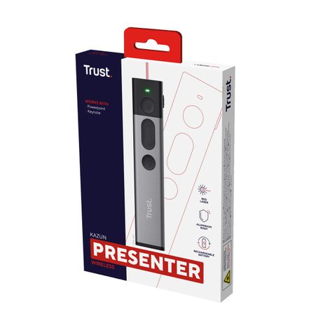 PRESENTADOR INALAMBRICO TRUST WIRELESS - LASER CLASS 2 COLOR ROJO - MICRO RECEPTOR INALAMBRICO COLOR DEL MANDO GRIS 23333 - Imagen 6 de 6 PRESENTADOR INALAMBRICO TRUST WIRELESS - LASER CLASS 2 COLOR ROJO - MICRO RECEPTOR INALAMBRICO COLOR DEL MANDO GRIS 23333 - Imagen 6 de 6