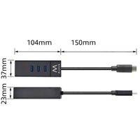 Miniatura 5 de HUB 4 PUERTOS USB 3.1 EWENT EW1141 USB-C (3 USB 3.1 / 1 RJ45)