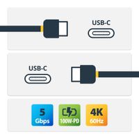 Miniatura 2 de Cable 1,8m USB-C a USB TipoC con capacidad PD 5A USB 3.0