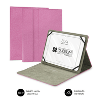 Miniatura 1 de FUNDA STAND 10,1´´ UNIVERSAL SUBBLIM PINK