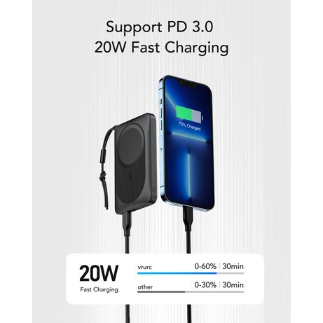 VEGER MagOn W1151 B 10000mAh powerbank Magnetic Wireless PD20W - Imagen 5 de 7 VEGER MagOn W1151 B 10000mAh powerbank Magnetic Wireless PD20W - Imagen 5 de 7