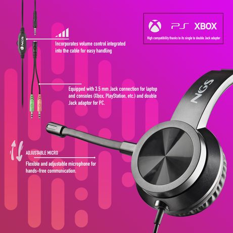AURICULARES C/MICROFONO NGS MSX11PRO JACK-3.5MM NEGRO - Imagen 6 de 8 AURICULARES C/MICROFONO NGS MSX11PRO JACK-3.5MM NEGRO - Imagen 6 de 8