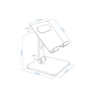 Miniatura 10 de SOPORTE SOBREMESA TABLET PH-HERMES-NOCHE HASTA 13" NEGRO