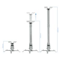 Miniatura 2 de SOPORTE TECHO PROYECTOR TOOQ PJ2012T-SPLATA 130/430 - 650 mm MAX 20 KG