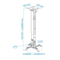 Miniatura 7 de SOPORTE PROYECTOR TOOQ PJ2012T-W MAX.20KG BLANCO
