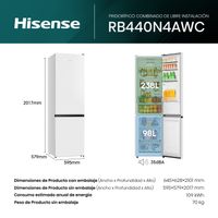 Miniatura 6 de FRIGORIFICO COMBI HISENSE RB440N4AWC NOFROST C ALTO 201,7 CM ANCHO 59,5 CM BLANCO