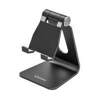 Miniatura 1 de AISENS Soporte De Sobremesa Tamaño M Ajustable (1 Pivote) Para Movil / Tablet, Negro