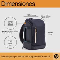 Miniatura 4 de MOCHILA HP TRAVEL 25L AZUL PARA PORTATIL DE 15.6"