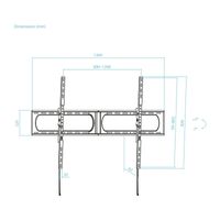 Miniatura 10 de SOPORTE DE PARED FIJO TOOQ LP37140T-B PANTALLA 37-140" MAX. 125KG VESA MAX. 1200x800 INCLINABLE