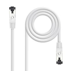 Nanocable Cable red Cat. 8.1 2GHZ SSTP Blanco 1m