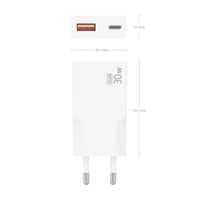 Miniatura 5 de AISENS - CARGADOR ULTRA DELGADO GaN 30W, 1xUSB-C PD3.0 QC4.0, 1xUSB-A QC3.0, BLANCO
