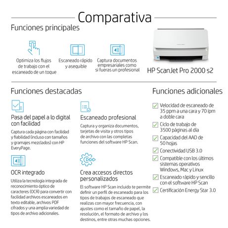 ESCANER HP SCANJET PRO 2000 S2 - Imagen 3 de 8 ESCANER HP SCANJET PRO 2000 S2 - Imagen 3 de 8