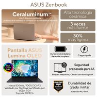 Miniatura 5 de PORTATIL ASUS ZENBOOK UX3607OA-SQ005W , SNAPDRAGON X2E-94-100, 48GB, 1TB SSD, 16" OLED, W11H