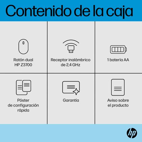 RATON HP Z3700 DUAL GRIS INALAMBRICO - Imagen 4 de 10 RATON HP Z3700 DUAL GRIS INALAMBRICO - Imagen 4 de 10