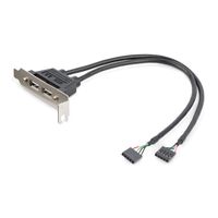Miniatura 4 de 2 Port USB LP Slot Plate Adapter
