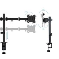 Miniatura 2 de SOPORTE TOOQ MESA GIRA INCLI 2 BRAZOS 17-27" NEGRO