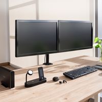 Miniatura 4 de SOPORTE TOOQ MESA GIRA INCLI 2 BRAZOS 17-27" NEGRO