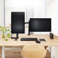 Miniatura 5 de SOPORTE TOOQ MESA GIRA INCLI 2 BRAZOS 17-27" NEGRO
