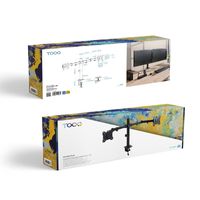 Miniatura 7 de SOPORTE TOOQ MESA GIRA INCLI 2 BRAZOS 17-27" NEGRO