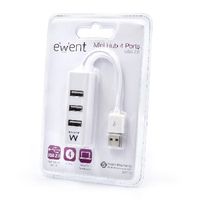 Miniatura 3 de EWENT EW1122 MINI-HUB USB 4 PUERTOS BLANCO