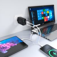 Miniatura 5 de AISENS Cargador GaN 65W  1xUSB C Cable Retractil  1xUSB C PD3 0  1xUSB A QC3 0  Negro