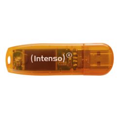 MEMORIA 64 GB REMOVIBLE INTENSO USB 2.0 RAINBOW NARANJA