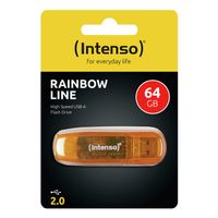 Miniatura 3 de MEMORIA 64 GB REMOVIBLE INTENSO USB 2.0 RAINBOW NARANJA