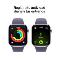 Miniatura 5 de Apple Watch Series 11 GPS + Cellular 46mm Silver Aluminium Case with Purple Fog Sport Band - M/L