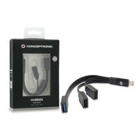 Miniatura 2 de HUB USB 3.1 TIPO C CONCEPTRONIC HUBBIES 1 PUERTO USB 3.0 + 2 PUERTOS USB 2.0 COLOR NEGRO