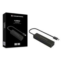 Miniatura 2 de HUB USB-C 3.0 CONCEPTRONIC HUBBIES07B 4 PUERTOS USB 3.0 COLOR NEGRO CARCASA DE ALUMINIO