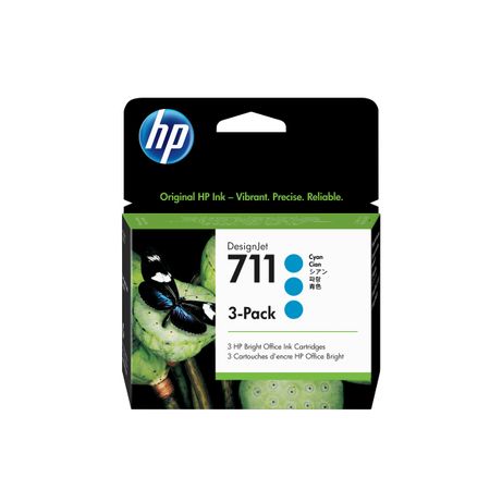 HP 711 3-pack Cyan Ink Cartridges - Imagen 1 de 3 HP 711 3-pack Cyan Ink Cartridges - Imagen 1 de 3