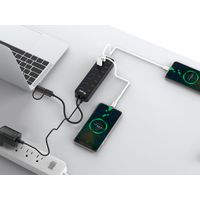 Miniatura 4 de HUB USB EQUIP LIFE 128965 7 PUERTOS USB-A 3.2 GEN1 CON INTERRUPTOR LED  5V/2A INCLUYE ADAPTADOR A USB-C