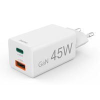 Miniatura 1 de CARGADOR DE PARED HAMA 45W 1xUSB-C PD 1xUSB-A MINICARGADOR COLOR BLANCO