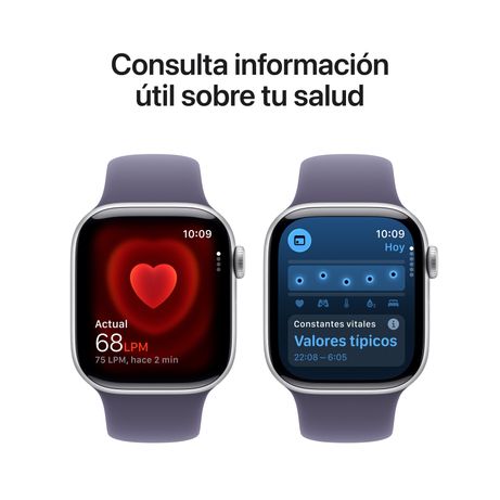 Apple Watch Series 11 GPS 42mm Silver Aluminium Case with Purple Fog Sport Band - M/L - Imagen 6 de 10 Apple Watch Series 11 GPS 42mm Silver Aluminium Case with Purple Fog Sport Band - M/L - Imagen 6 de 10
