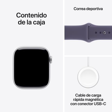 Apple Watch Series 11 GPS 42mm Silver Aluminium Case with Purple Fog Sport Band - M/L - Imagen 9 de 10 Apple Watch Series 11 GPS 42mm Silver Aluminium Case with Purple Fog Sport Band - M/L - Imagen 9 de 10