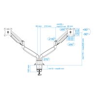 Miniatura 13 de Tooq DB3132TNR-S Soporte Mesa incl/gir 2brz 13-32
