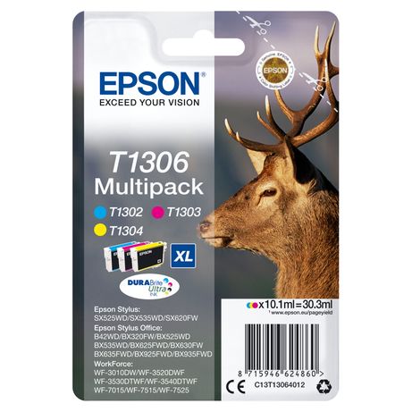 Epson Multipack SX525WD/620FW/ Office B42WD/525WD/625FWD/925FWD Tricolor (C,M,Y) - Imagen 1 de 2 Epson Multipack SX525WD/620FW/ Office B42WD/525WD/625FWD/925FWD Tricolor (C,M,Y) - Imagen 1 de 2