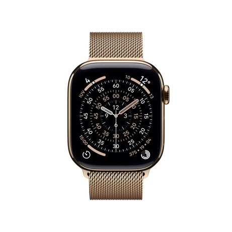 Apple Watch Series 11 GPS + Cellular 42mm Gold Titanium Case with Gold Milanese Loop - Imagen 3 de 10 Apple Watch Series 11 GPS + Cellular 42mm Gold Titanium Case with Gold Milanese Loop - Imagen 3 de 10