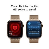 Miniatura 6 de Apple Watch Series 11 GPS + Cellular 42mm Gold Titanium Case with Gold Milanese Loop