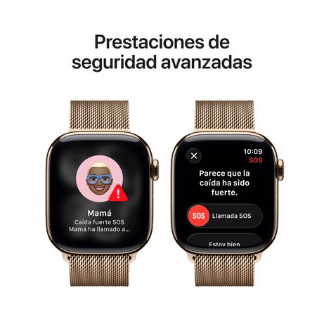 Apple Watch Series 11 GPS + Cellular 42mm Gold Titanium Case with Gold Milanese Loop - Imagen 7 de 10 Apple Watch Series 11 GPS + Cellular 42mm Gold Titanium Case with Gold Milanese Loop - Imagen 7 de 10