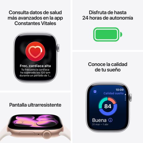 Apple Watch Series 11 GPS + Cellular 42mm Space Grey Aluminium Case with Black Sport Band - M/L - Imagen 3 de 9 Apple Watch Series 11 GPS + Cellular 42mm Space Grey Aluminium Case with Black Sport Band - M/L - Imagen 3 de 9