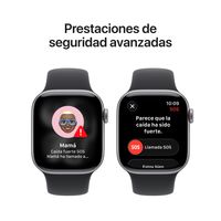 Miniatura 6 de Apple Watch Series 11 GPS + Cellular 42mm Space Grey Aluminium Case with Black Sport Band - M/L