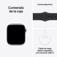 Miniatura 8 de Apple Watch Series 11 GPS + Cellular 42mm Space Grey Aluminium Case with Black Sport Band - M/L