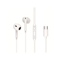 Miniatura 1 de AURICULAR INTRAUDITIVO USB-C CONCEPTRONIC BRENDAN02W 1.2m MICROFONO CONTROLES COLOR BLANCO
