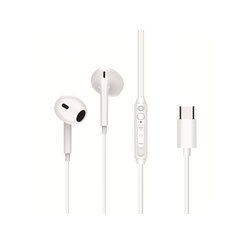 AURICULAR INTRAUDITIVO USB-C CONCEPTRONIC BRENDAN02W 1.2m MICROFONO CONTROLES COLOR BLANCO