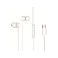 Miniatura 1 de AURICULAR INTRAUDITIVO USB-C CONCEPTRONIC BRENDAN03W 1.2m MICROFONO CONTROLES COLOR BLANCO
