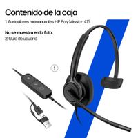 Miniatura 8 de HP Poly Mission 415 Mono Classic BULK